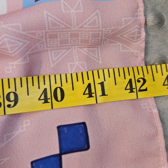 Lauren Good Day Native American Designer Pink Maxi Skirt Ribbon Southwest Tribal - Picture 9 of 11